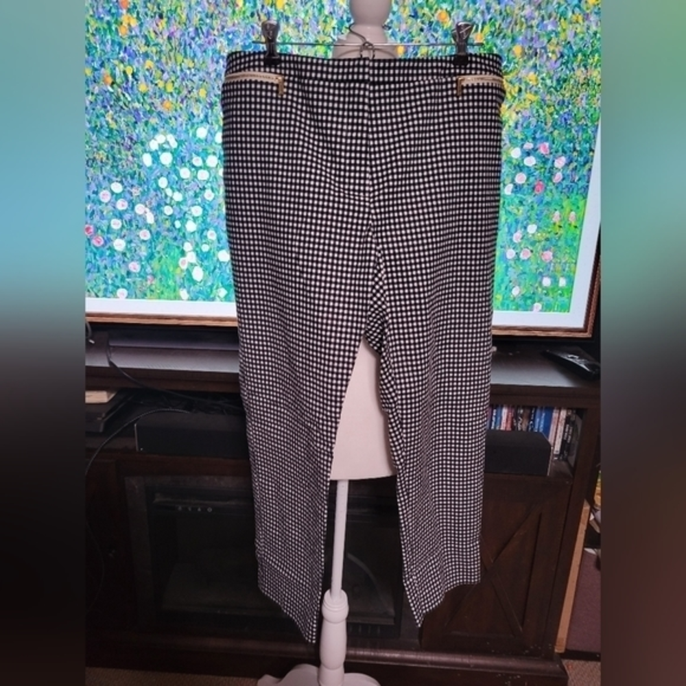 Calvin Klein size 14 ladies checkered or‎ gingham pants